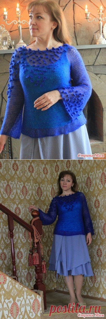 Кофточка из кид мохера "Лесные пролески" - Вязание - Страна Мам