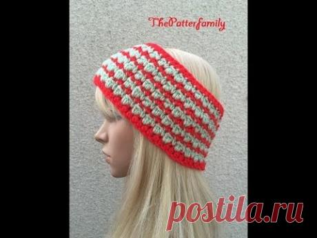 How to Crochet Earwarmers / Headband Pattern #22│by ThePatterfamily