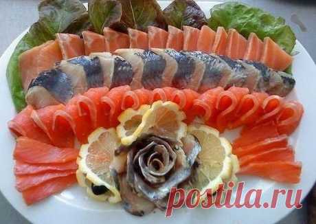 Красивая рыбная нарезка. / Вязание как искусство!