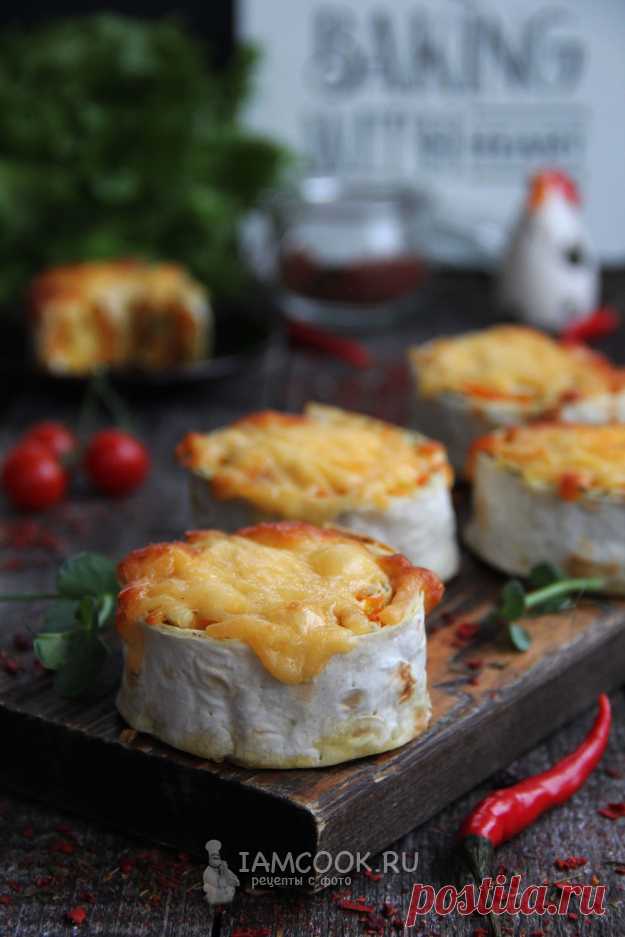 Полезней пирожков, вкусней котлет - рулет из лаваша с курицей в духовке