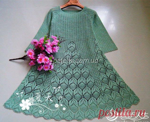 Вяжем обворожительное платье крючком к Новому году. Схема. | Дневник многодетной мамы | Яндекс Дзен