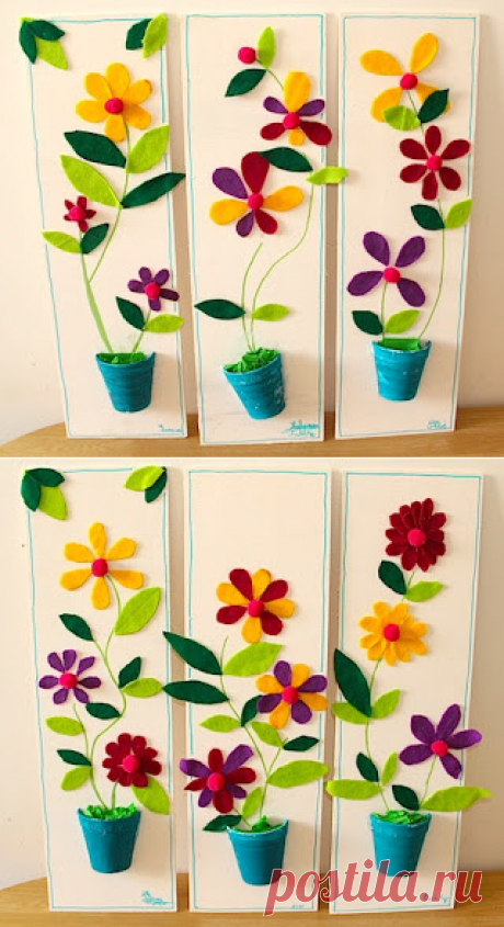 Les ateliers ARTiFun - ateliers créatifs en Guadeloupe - scrapbooking décopatch bricolage peinture: Un joli pot de fleurs en feutrine