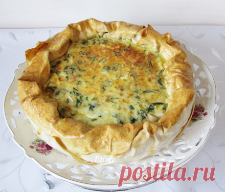 киш със спанак в кори за баница