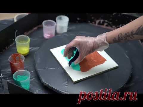 Рисуем интерьерные картины жидким акрилом — Fluid Art в Kalacheva School — есть бесплатные уроки