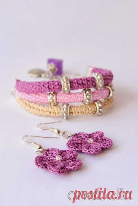 Anabelia craft design: Highlight your look with pretty crochet accesories. Кружевная бижутерия и прочие аксессуары