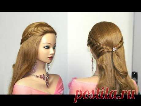 Easy bridal, prom hairstyles for long hair - YouTube