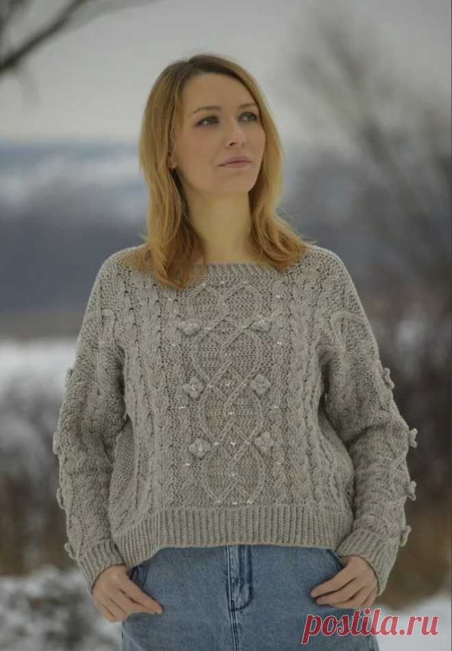 Пуловер «Плетение» - Lilia Vignan