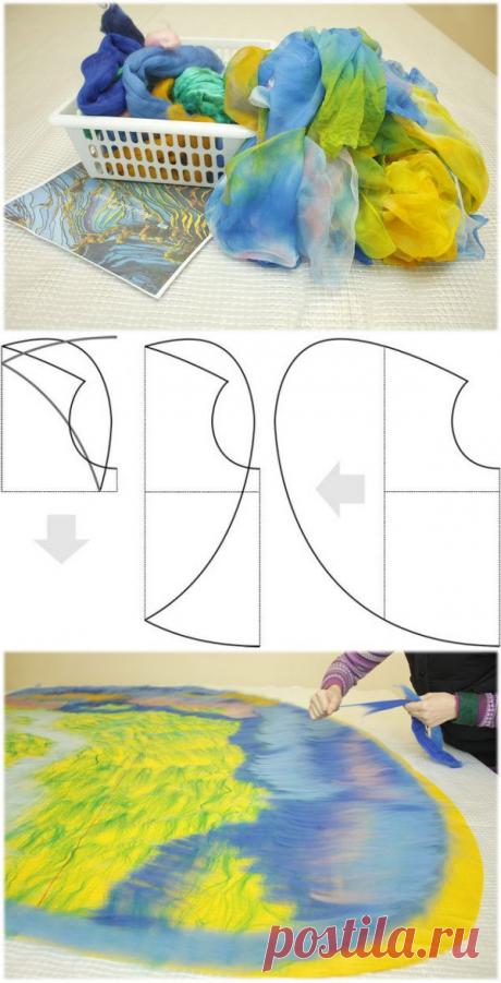 Валяем юбку с запахом &quot;В утреннем тумане&quot; - Ярмарка Мастеров - ручная работа, handmade