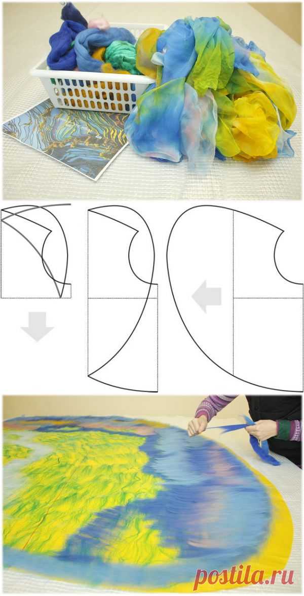 Валяем юбку с запахом "В утреннем тумане" - Ярмарка Мастеров - ручная работа, handmade