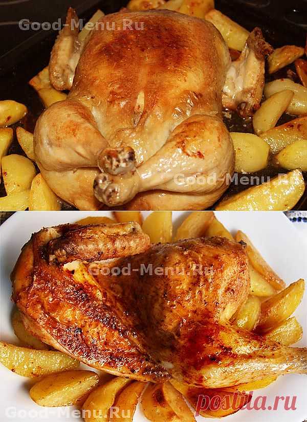 КУРИЦА С КАРТОШКОЙ В ДУХОВКЕ - пошаговый рецепт с фото