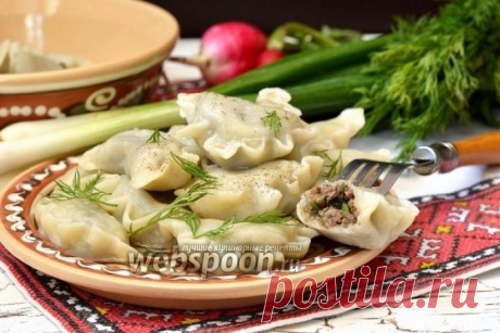 ВАРЕНИКИ С КУРИНЫМИ СЕРДЕЧКАМИ И УКРОПОМ