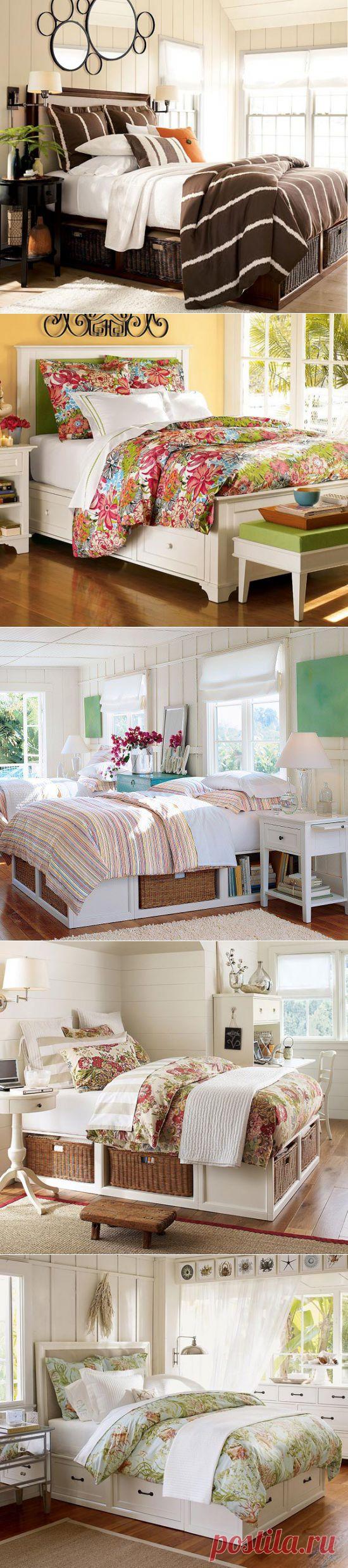 (+1) тема - Идеи хранения вещей в спальне - ящики под кроватью | Роскошь и уют