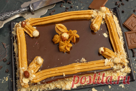 Простой песочный торт с масляным кремом, джемом и шоколадным ганашем. Пошаговый рецепт с фото — Ботаничка.ru