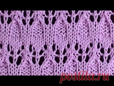 Ажур из мелких цветочков / Вязание спицами