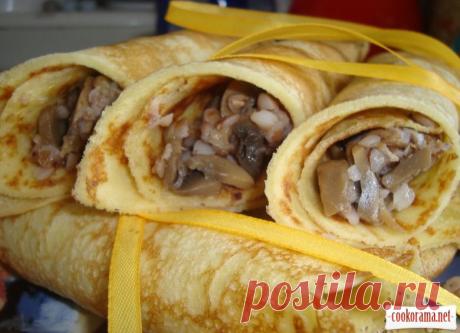 Млинці з гречкою та грибами / Млинці / Кукорама — смачні рецепти!