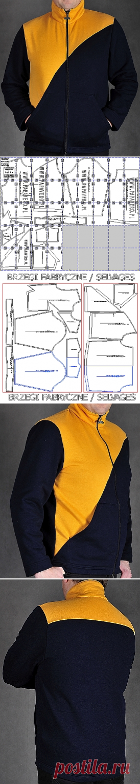 Асимметричная куртка с капюшоном