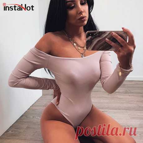 600.94руб. 48% СКИДКА|InstaHot, сексуальный боди с открытыми плечами, для женщин, с длинным рукавом, базовый, однотонный, фиолетовый, оранжевый, комбинезон, для девушек, для офиса, Повседневный, осенний, боди-in Боди from Женская одежда on AliExpress  Покупай умнее, живи веселее! Aliexpress.com