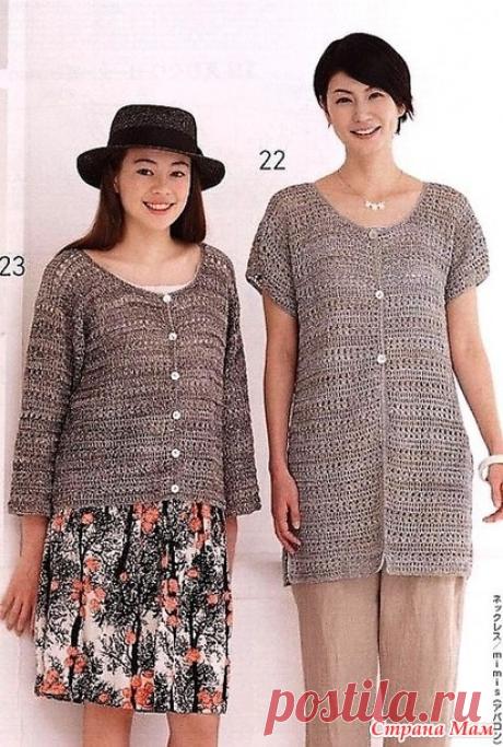 Два жакета-одна простая схема. Крючок. - ВЯЗАНАЯ МОДА+ ДЛЯ НЕМОДЕЛЬНЫХ ДАМ - Страна Мам