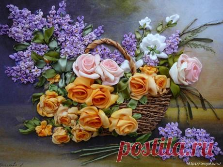 Потрясающие объемные розы из лент своими руками!