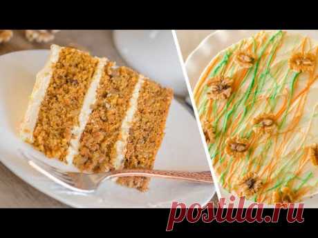 Вкуснее не бывает! МОРКОВНЫЙ ТОРТ | нежные коржи + крем-чиз | CARROT CAKE RECIPE