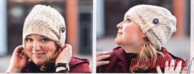 Женская осенняя шапка спицами. Описание | Вязание спицами аксессуаров Осенняя шапка спицами на первые холодные дни – и голову вам не продует ветер и шапка парить не будет…
