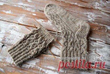 Носки с ажуром «Верба» (вязание, схемы и фото) - Irena Handmade
