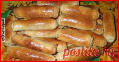 Вкуснейшие трубочки-пирожки с начинкой Вкуснейшие трубочки-пирожки с начинкой Очень легкий, простой рецепт, но, тем не менее, — трубочки вкусные и хрустящие!))Готовим тесто: 1 ст.воды теплой 1 ст. растительного масла щепоточка соли мука...
