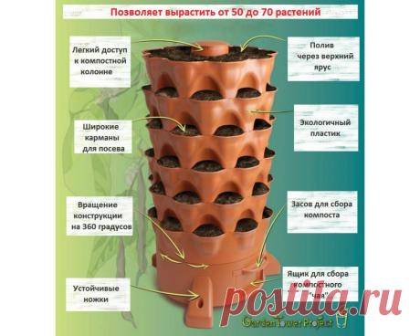"Садовая башня" – революционная вертикальная грядка