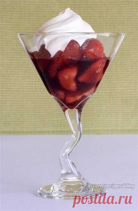 Клубника с бальзамическим уксусом и маскарпоне / Всё за еду!