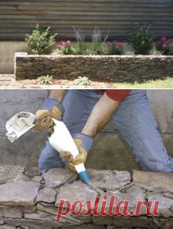 Клумба из камня – прочно и красиво