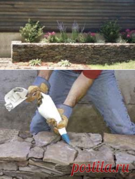 Клумба из камня – прочно и красиво