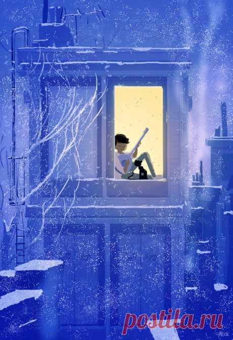 Волшебство ночи... Художник Паскаль Кэмпион (Pascal Campion).