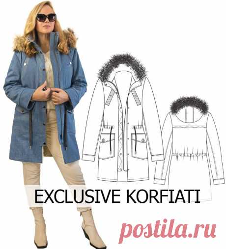Выкройка женской парки с капюшоном скачать бесплатно А. Корфиати