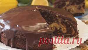 Пирог Зебра. Простой рецепт Очень Вкусного и Быстрого пирога! рецепт с фотографиями