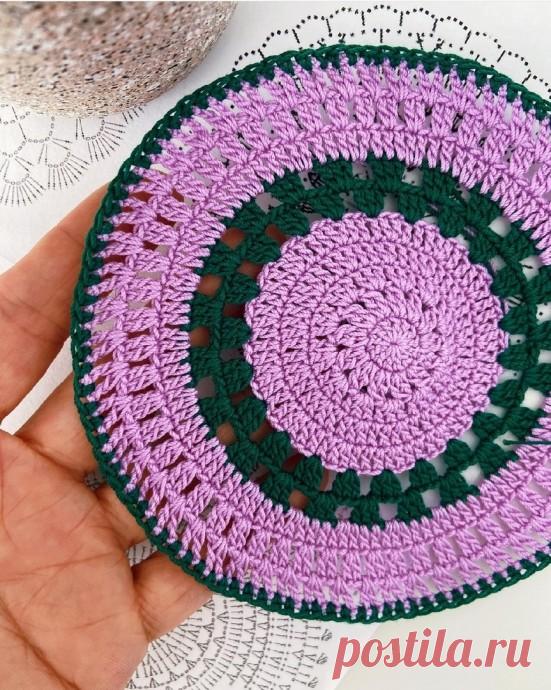 Схема крючком для подставки/салфетки