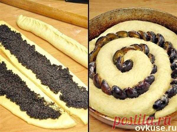 Сдобный спиральный пирог с черносливом и маком - Простые рецепты Овкусе.ру
