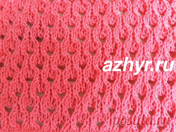 Мелкий ажур спицами - схема | АЖУР - схемы узоров