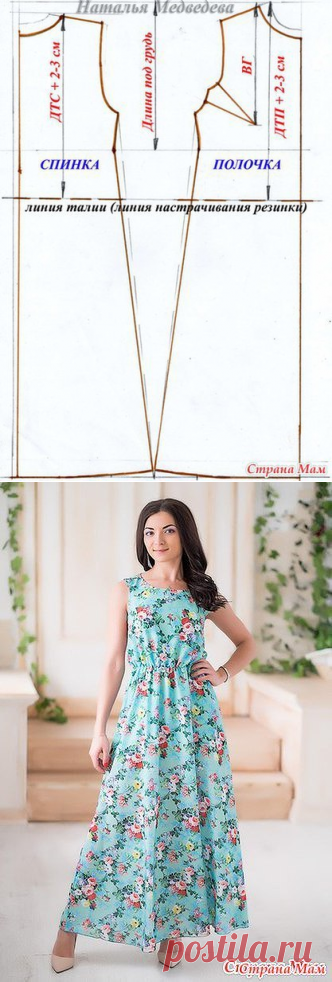 Платье-сарафан в пол на резинке — Сделай сам, идеи для творчества - DIY Ideas