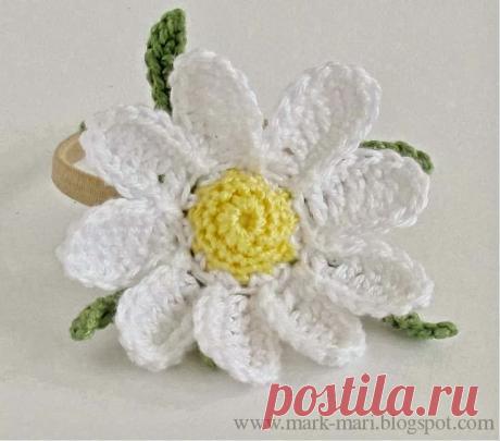 Ромашка крючком (Вязаные цветы) | Журнал Вдохновение Рукодельницы