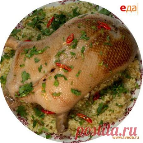 Фаршированная утка с рисом. Рецепт от Ильи Лазерсона