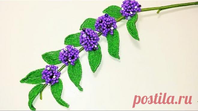 Калликарпа  (красивоплодник) Callicarpa МК от Koshka2015 - цветы из бисера, бисероплетение, МК