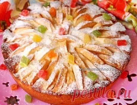 Творожно – яблочный пирог с цукатами | Вкусные рецепты
