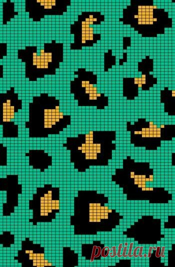 Тигровые и леопардовые узоры (схемы) в вязании. Идеи для вдохновения. | Вязание с Irina Bronya | Дзен