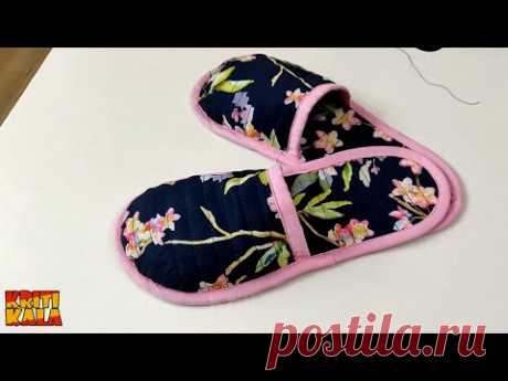 बचे हुए कपड़े से घर पर बनाए सुन्दर मौजे /Cloth Slippers Easy making at Home