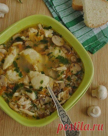 Как приготовить блюдо &quot;гречневый суп с грибами и картофельными клецками&quot; - рецепт, ингридиенты и фотографии | sloosh