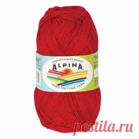 Пряжа ALPINA "HOLLY" 100% мерсеризованный хлопок 50 г 200 м - Иголочка - сеть розничных магазинов, любые товары для шитья и швейная фурнитура