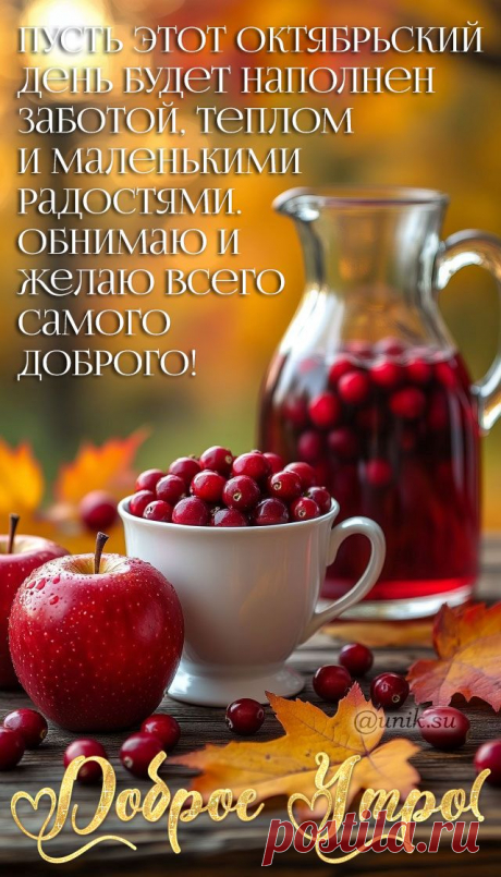 Октябрь доброе утро красивые картинки с пожеланиями
