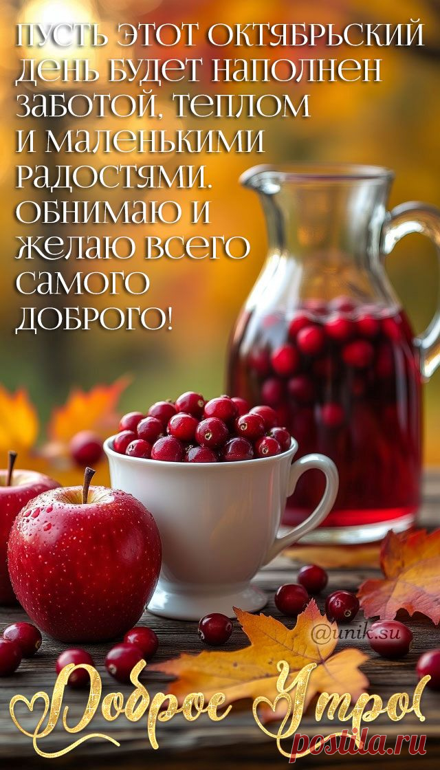 Октябрь доброе утро красивые картинки с пожеланиями