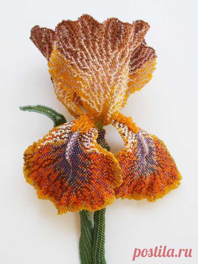 (330) Beadwork by Karen Paust. | Seed beads - Flowers & Leaves | Бисероплетение