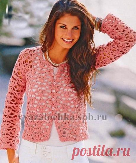 Ажурный жакет крючком | ЕЛЕНА ВЯЗАЛОЧКА – Вязание Спицами и Крючком | Лушие Схемы и Модели Бесплатно
